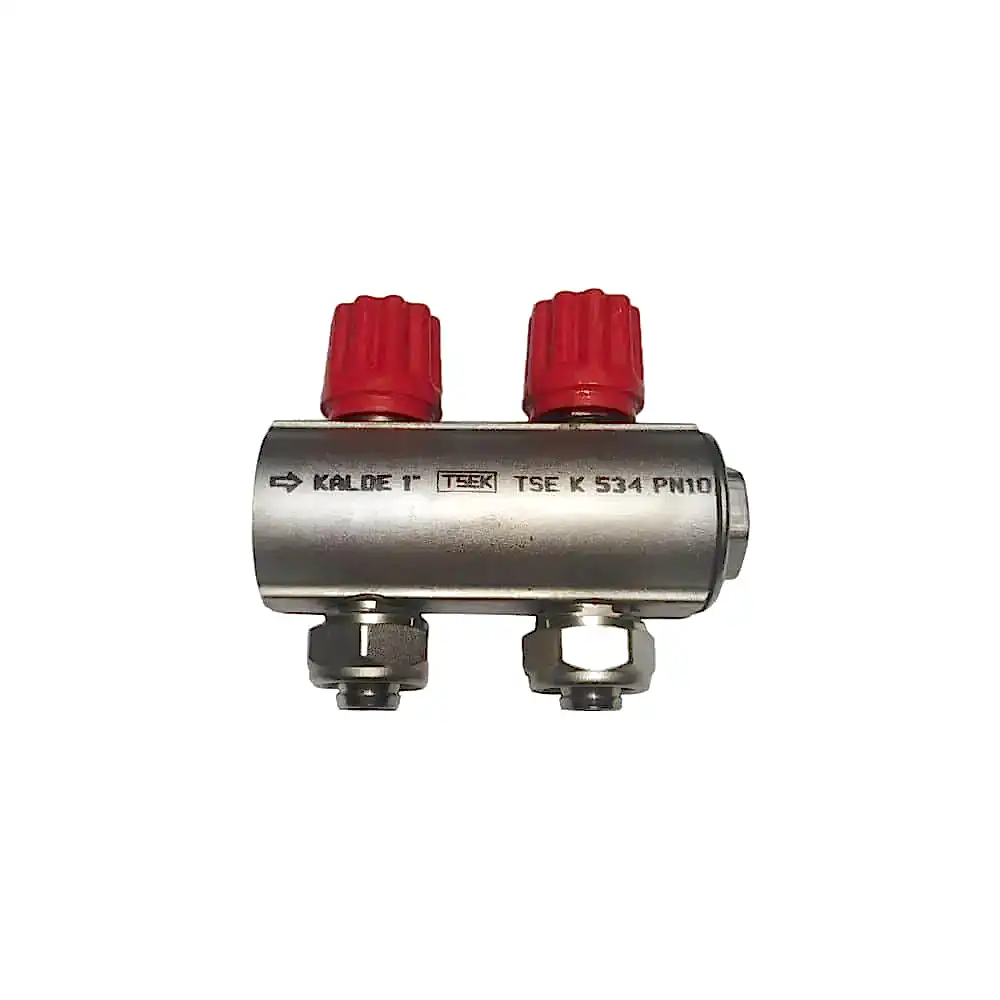 Kalde 1” Kollektör 2 Ağızlı - Kırmızı - Hafif Tip